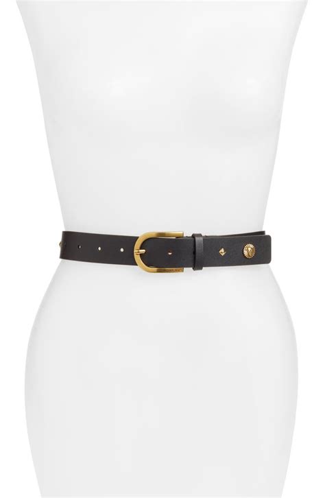 black belt with studs michael kors|michael kors belt on sale.